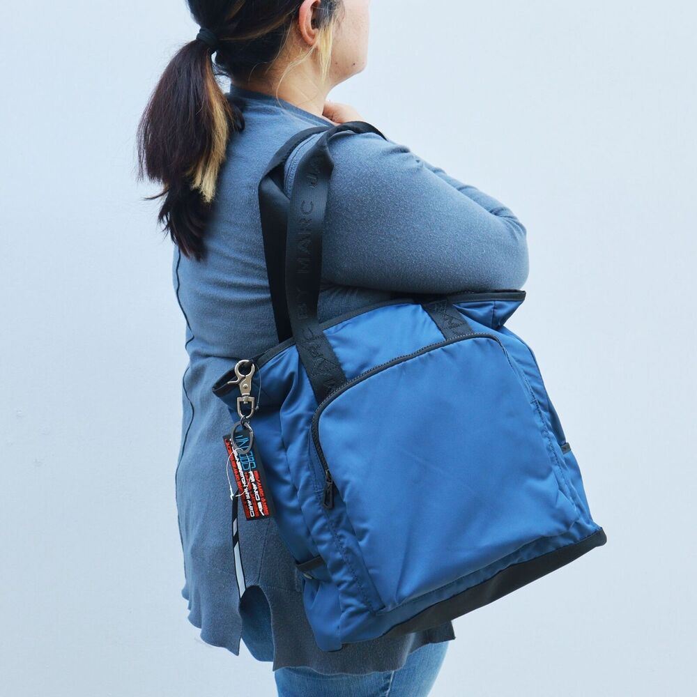 NEW Marc by Marc Jacobs Nylon Pocket Tote BONUS: MJ USA keychain $148+